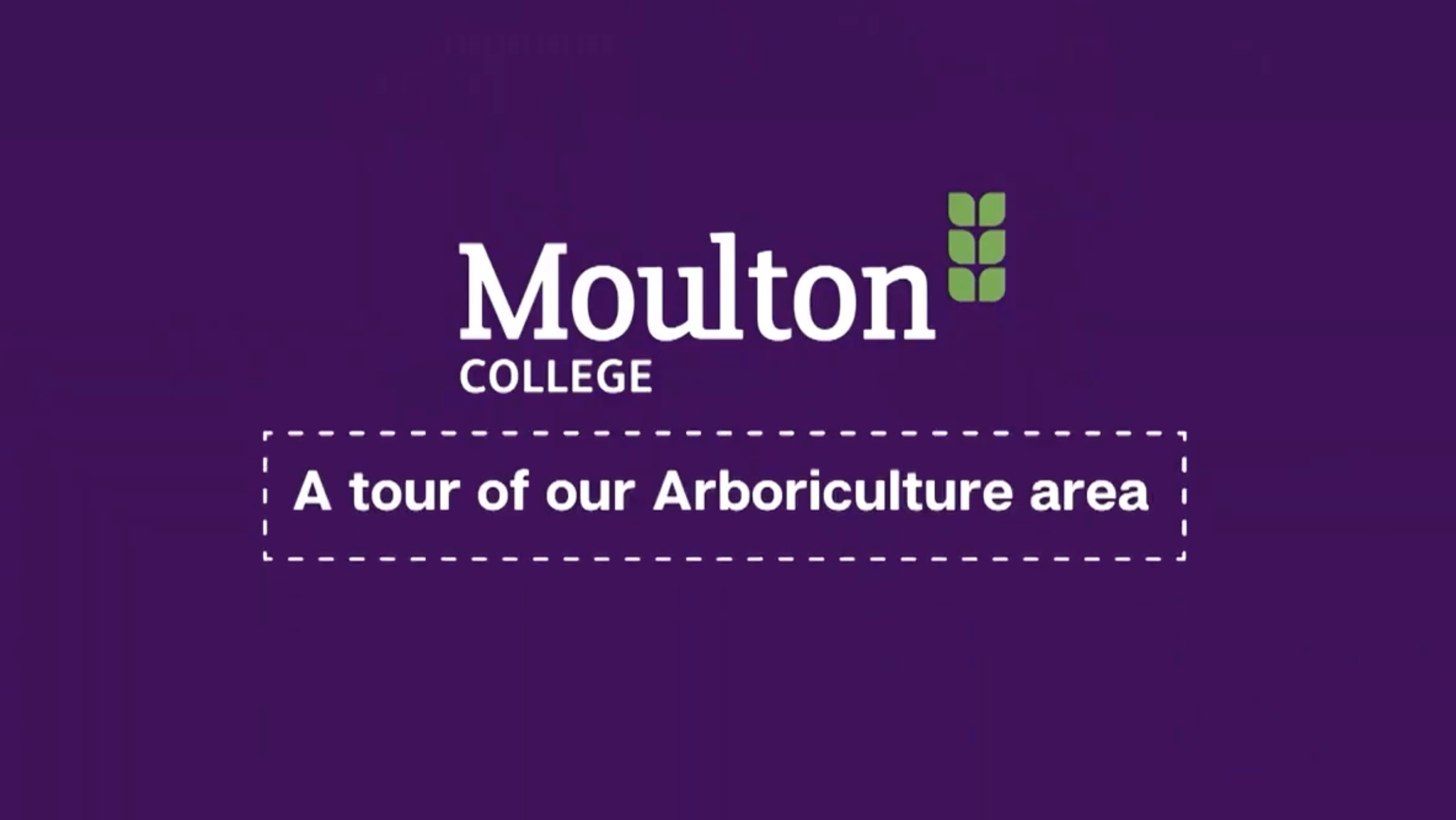Take a tour of our Arboriculture Area