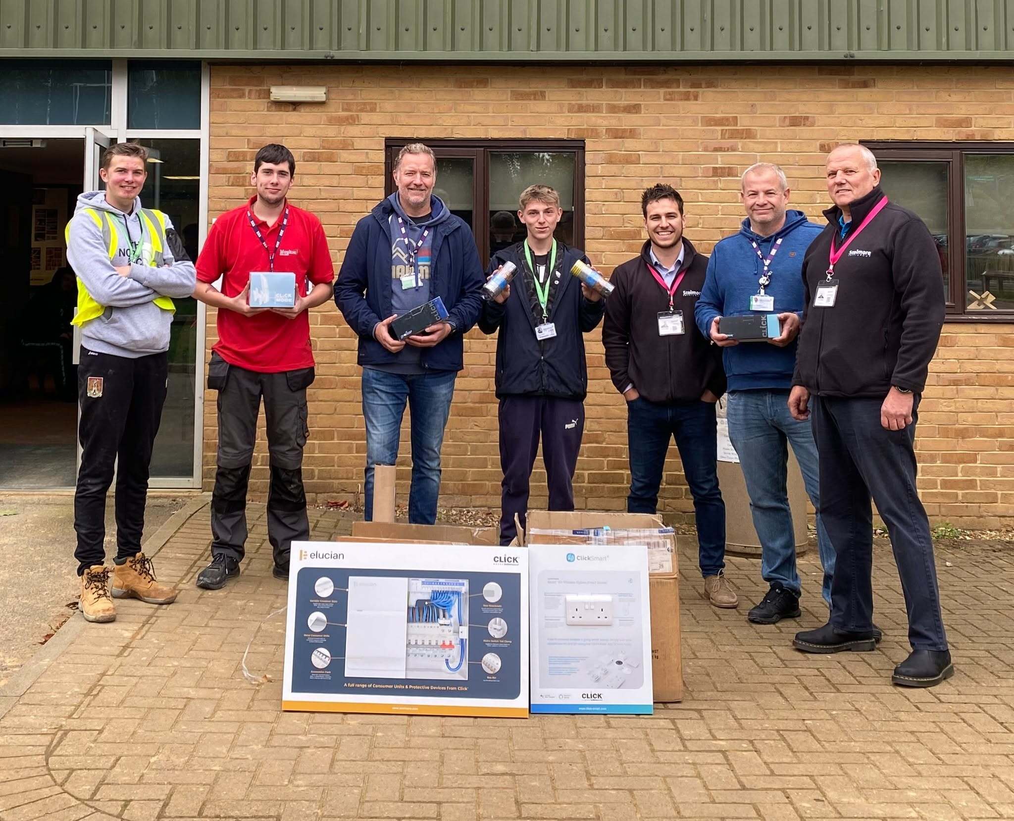 Click Scolmore Electrical equipment donation