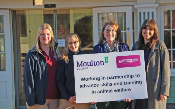 Moulton College and Wicksteed Park join forces on animal welfare skills partnership