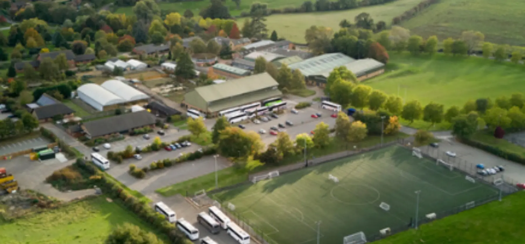 Drone image of Moulton village